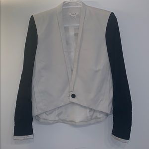 Helmut Lang black and white cropped blazer